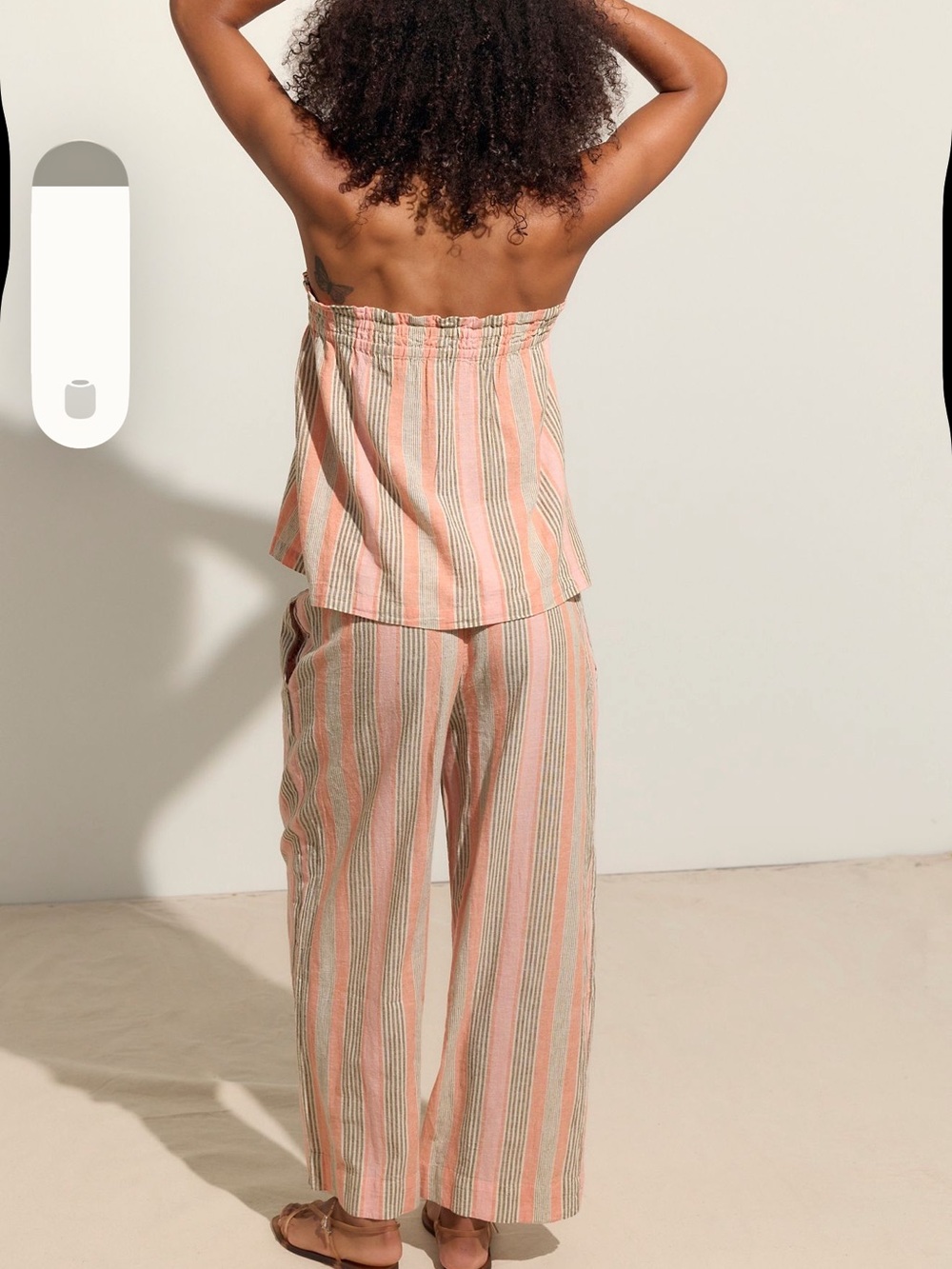 Free People Corfu Striped Cotton-Linen Set in Canyon Stripe - Picture 2 of 9